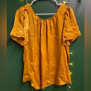 LC Lauren Conrad Mustard Blouse